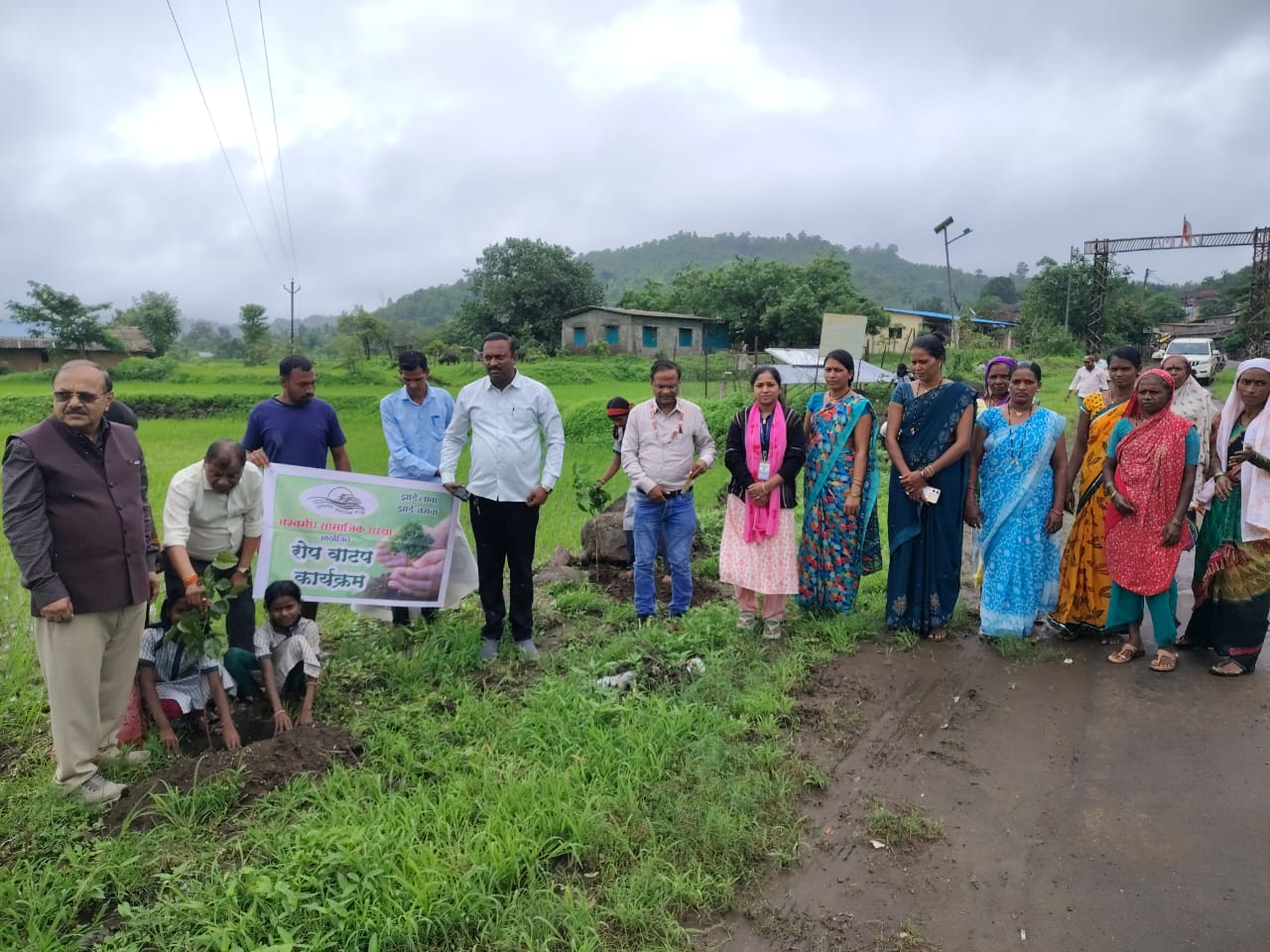 Seed-Ball Plantation Drive at Ghanshet Village